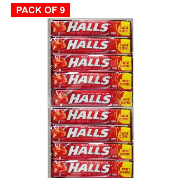 Halls Drops, Cherry (Pack of 9) $4.22 ea.