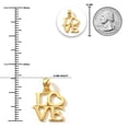 thumbnail image 3 of Charm America - Gold Love Square Charm - 10 Karat Solid Gold, 3 of 5