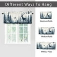 thumbnail image 6 of Rustic Deer Thermal Insulated Window Curtain Valance Forest Tree Eagle Elk Silhouette Country Hunting Rod Pocket Valances for Bedroom Living Room Dining Room 54 by 18 in, 1 Panel, 6 of 6