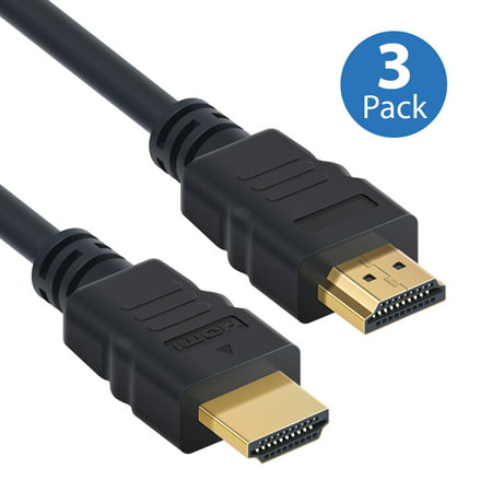 Sansui 3-Pack High-Speed HDMI Cable 6 Feet 4K HDMI 2.0b Ready Cable with Gold Plated Corrosion Resistant Connectors - Ethernet/Audio Return Channel 3D 18Gbps 60FPS - for Ray Player TV Xbox