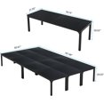thumbnail image 2 of Tribesigns 78.74-Inch Large Black Conference Room Table, Modern Office Meeting Seminar Desk with Metal Legs and Adjustable Foot Pads, Seats 6-8, Only Table Included, 2 of 5