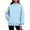 Light Blue, variant on Otntypg Fall Mock Neck Sweatshirt Women Loose Oversized Turtleneck Long Sleeve Basic Solid Color Pullover Tops Trendy Y2K Sweatshirts with Pockets