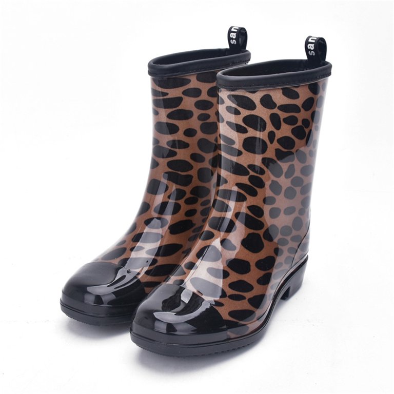 Shldybc Rain Boots Women, Waterproof Fishing Deck Boots, Anti-Slip Ankle  Rubber Boots, Outdoor Wide Calf Rain Shoes for Womens, Summer Savings