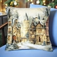 thumbnail image 7 of STP GOODS Winter Scene Throw Pillow with Insert 18x18” (45x45 cm) Square Tapestry Pillow Sofa Cushion Decorative Couch Cushion for Sofa Living Room Bedroom Christmas Decor, Beige, 7 of 7