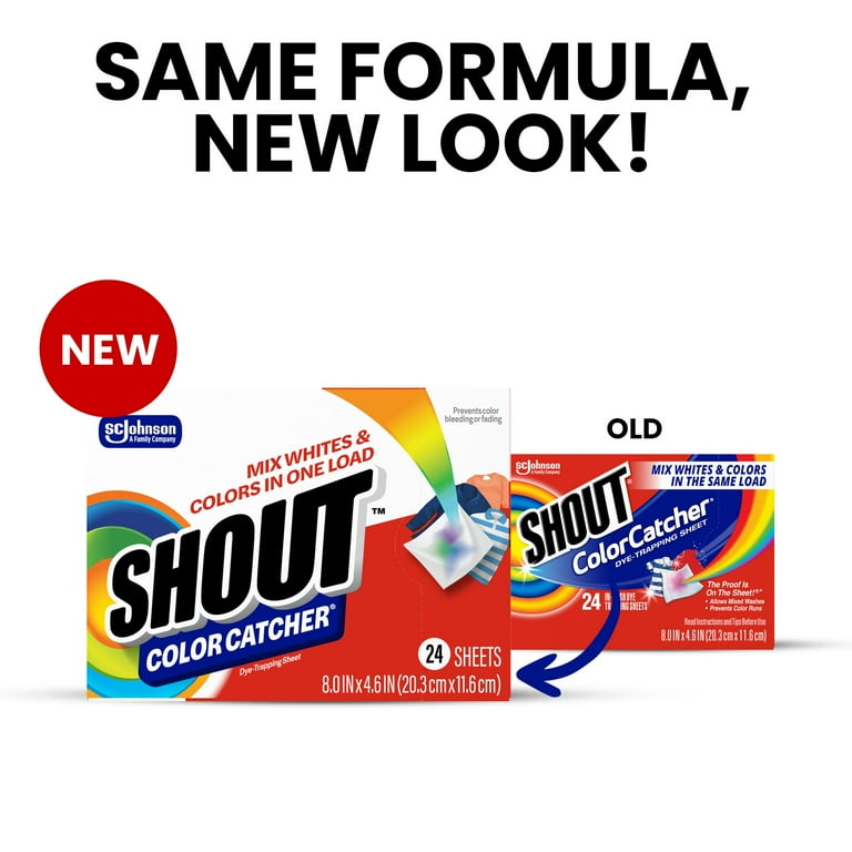 Shout, Color Catcher, 24 Sheets, Laundry Dye-Trapping Sheets