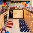 thumbnail image 5 of Beautynvta Patriotic Star & Striped Kitchen Rug Set, 2-Piece Non-Slip Absorbent Mats for 4th of July, Independence Day Home Kitchen Decor, 15.75x23.6+15.75x47.2 Inch, 5 of 6