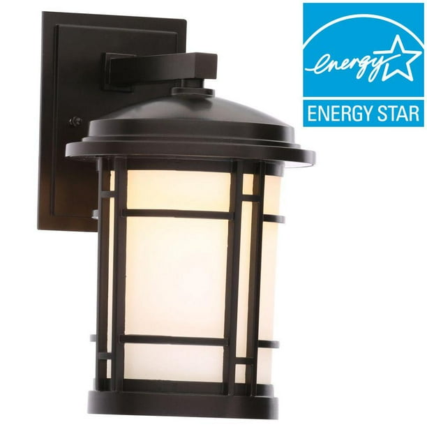 World Imports 7 in. Burnished Bronze Outdoor Integrated LED Wall Mount