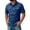 Blue, variant on Mens 4-Way Stretch Lightweight Outdoor Shirt Meshed Back-Vent Short Sleeve Button Down Shirts with Pockets,White M