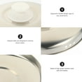 thumbnail image 5 of Monyance lids for rice cooker Stainless Steel Rice Cooker Lid Replacement for 1.5L Rice Cookers(6.81X6.81X0.79Inches), 5 of 10