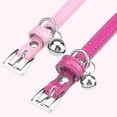 thumbnail image 2 of Kiibsot 2 Pack Soft Leather Cat Kitten Collar with Bells, Adjustable Collars for Girl Boy Cats Puppy, 2 of 6