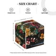 thumbnail image 3 of Uemuo Stained Glass Floral Cake Tissue Box Cover Holder, Square with Bottom Belt - PVC Leather Decorative Organizer for Tabletop, Bathroom, Car, Office, 3 of 8