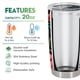 thumbnail image 4 of Taza Taza Oasisdream de acero inoxidable, 600 ml, con estampado floral, 4 of 6