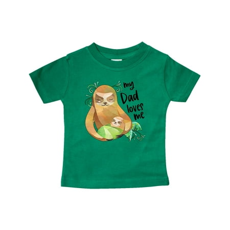 

Inktastic My Dad Loves Me Cute Sloth and Baby Gift Baby Boy or Baby Girl T-Shirt