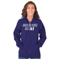 thumbnail image 3 of Kansas Rivalry Funny Missouri Sucks Zip Up Hoodie Men's Women's Brisco Brands M, 3 of 6