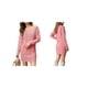 thumbnail image 3 of Vestido Tipo Suéter con Cuello en V para Mujer, Estilo Suéter Tipo Túnica Holgado Informal de Larga con Punto y Larga para Otoño. Rosa XXXL, 3 of 7