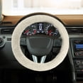 thumbnail image 5 of Seyotauo Fuzzy Steering Wheel Cover, Soft Wool Fur Steering Wheel Protector, Fluffy Wheel Covers for Winter Warm, Car Interior Decoration Accessories for Women Men, 5 of 8