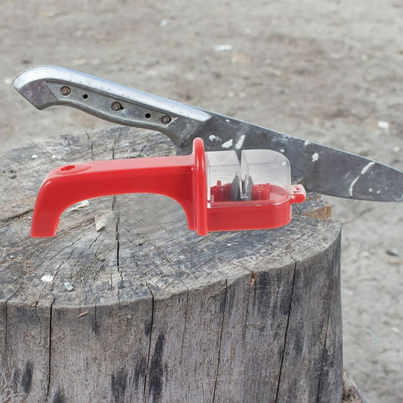 OUNONA 2 Pcs Scissor Sharpeners Knife Sharpener 16.80X5.50X4.50CM Red