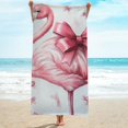 thumbnail image 3 of ZFLMY Flamingo Bows Painting Microfiber Beach Towel - Quick Dry & Ultra Compact, Oversized 55.1x27.6, for Swimming, Camping, Yoga 55.1x27.6in, 3 of 7