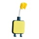 thumbnail image 3 of Soporte de ducha ajustable con ganchos para baño de hotel. Amarillo, 3 of 9