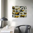 thumbnail image 4 of Orinice Construction Vehicles Fine Art Aesthetic Poster & Print Wall Painting for Home Decor 16x12in, 4 of 6