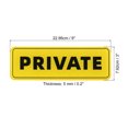 thumbnail image 2 of Uxcell 9"x3" Private Sign Acrylic Self Adhesive Door Sticker Wall Mounting Sign Golden, 2 of 5
