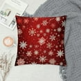thumbnail image 2 of QZHH Baegutly Throw Square Pillowcase Merry Christmas New Year Winter Snowflakes Tree Red Pillow Cover Protector for Throw Cushion, 2 of 5