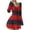 Red, variant on VEKDONE Womens Fall Dresses Striped Sweater Dress Casual Long Sleeve V Neck Slim Fit A Line Dress Ribbed Knit Stretch Swing Mini Dress Blue XXL