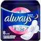 thumbnail image 1 of Toallas Femeninas Always Suave Nocturna 8 pzas, 1 of 4