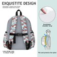 thumbnail image 5 of Fireman and Ladder Blue Pattern Backpack for School, Cute School Bag with Adjustable Shoulder Straps and Padded Back, 13.4"x11"x4.7", 5 of 5