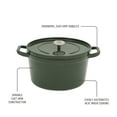 thumbnail image 4 of The Pioneer Woman 5-Quart Enamel Cast Iron Dutch Oven with Lid, Dark Green, 4 of 20