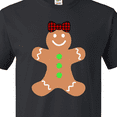thumbnail image 4 of Inktastic Cute Gingerbread Girl with Red Plaid Bow T-Shirt, 4 of 5
