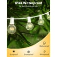 thumbnail image 4 of 25FT Globe String Lights, G40 Outdoor String Lights with 27 Clear Edison Bulbs(2 Spare) for Patio Balcony Decoration - White Wire, 4 of 8