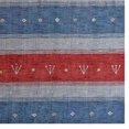 thumbnail image 4 of Rugsotic Carpets Hand Knotted Wool Area Rug 8'x10' Blue Light Blue Contemporary Rectangle Indoor Rug for Living Room, Bedroom Antimicrobial L00212, 4 of 5