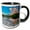 Black/White, variant on 3drose, Usa, Colorado, Rocky Mountain Np. Longs Peak in Bear Lake at Sunset., 11oz Magic Transforming Mug
