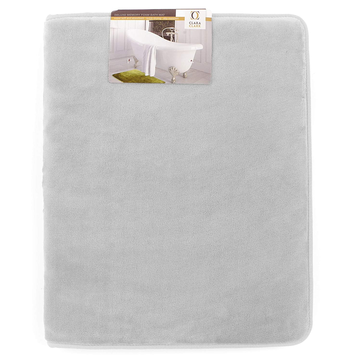 1 Small Clara Clark Bath Mat Bathroom Rug Absorbent Memory Foam Bath