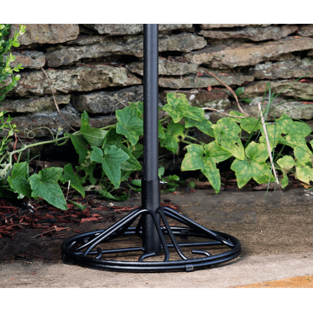 Arlington House Wrought Iron Outdoor 18" Umbrella Base, Charcoal