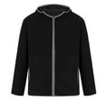 thumbnail image 3 of cfhntfmh Men's Lightweight Zip up Hoodie Long Sleeve Sweatshirt Athletic Slim Fit Basic Jacket with Pockets Fall Fashion（Black,X-Large), 3 of 5