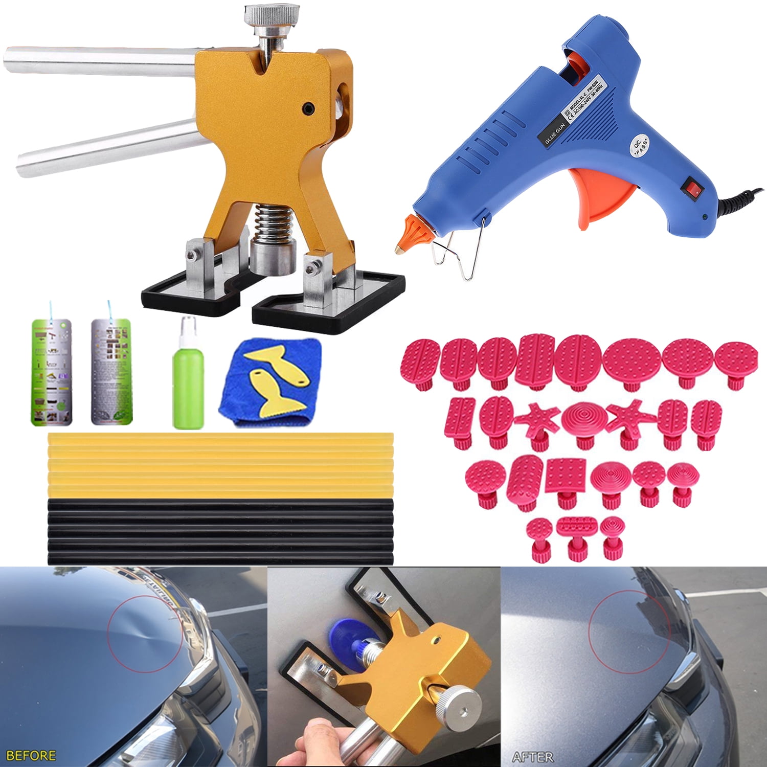 Paintless Dent Removal Tools Pops a Dent Puller Car Dent Remover Pro