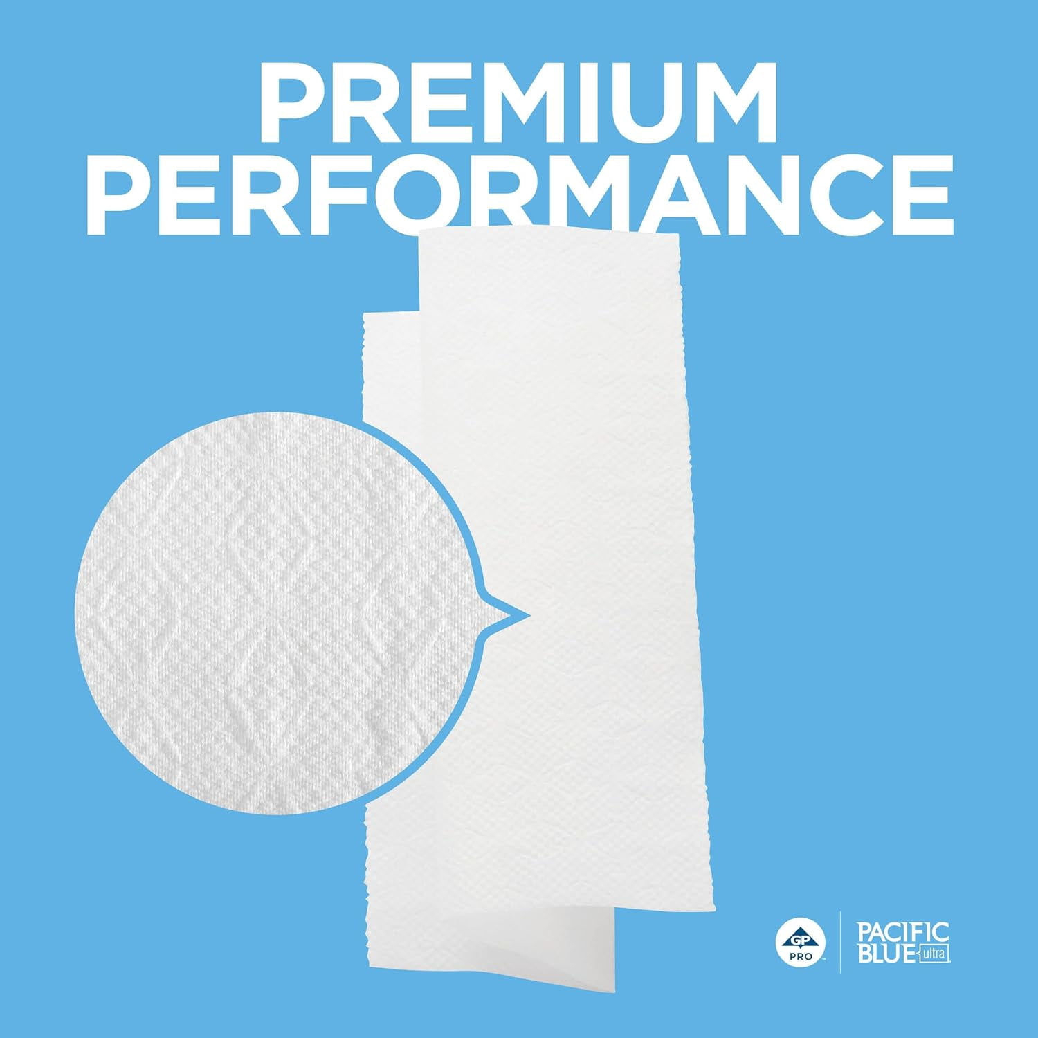 Pacific Blue Ultra Bigfold Recycled Paper Towels by GP PRO ( 33587, 220 Paper Towels Per Pack, 10 Packs Per Case, White