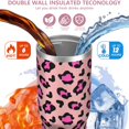 thumbnail image 3 of Leopard Print 30oz Handheld Travel Tumbler with Handle – Double Wall Stainless Steel Insulated Cup, Flip Straw Lid, Leak-Proof & BPA-Free for Hot and Cold Drinks – Durable Coffee & Juice Mug, 3 of 6