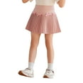 thumbnail image 2 of HAOTAGS Girls Bow-Tie Mini Skirt(3-14), High-Waist Pleated Mini Skirt Pink 7-8 Years, 2 of 10