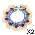thumbnail image 1 of Paquete de 2-4 baberos de ganchillo con cuello de gato para niñas pequeñas, medianas, niños, gatos y 2 piezas, 1 of 10