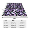 thumbnail image 3 of Pofeuu Pink purple rainbow flower butterfly Print Ultra-Soft Micro Fleece Blanket,for Bed Or Sofa,All Season Throw Blankets Flannel Blanket-60"x50", 3 of 7