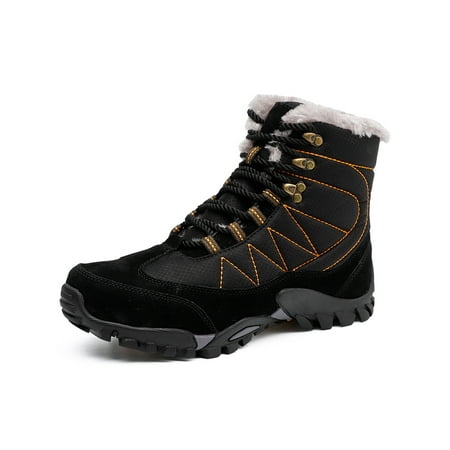Men Snow Boots Outdoor Hiking Travel Comfortable Warm High Top Lace Up Winter Shoes Ankle