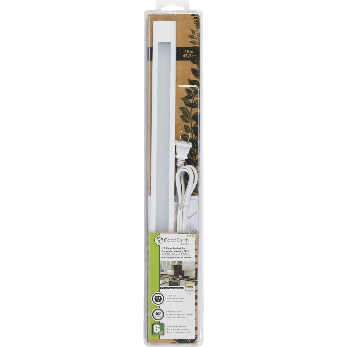 Good Earth Lighting Plug-In LED Under Cabinet Light Bar - Modern - 1 Piece — Home & Garage Storage, Stackable Design