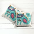thumbnail image 6 of Ambesonne Animal Throw Pillow Cover 2 Pack, Paisley Style Cat Kitten, 18", Multicolor, 6 of 7