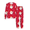 thumbnail image 2 of Conjuntos de blusas y camisas de cuello redondo y manga larga con estampado navideño para niños Camisa de manga larga con cuello redondo y cintura elástica Pantalones largos Conjunto de traje de casa, 2 of 6