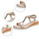 thumbnail image 5 of WILLBEST Sandalias Casuales Para Mujer, Cómodas, Informales, Para Caminar En La Playa, Transpirables, Con Punta Abierta Y Tacón De Cuña Para Uso Diario, Primavera, Verano Y Otoño., 5 of 6