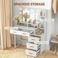 thumbnail image 4 of HOMCOM Coiffeuse, Table de Maquillage avec Miroir et Rangement, Blanc, 4 of 10