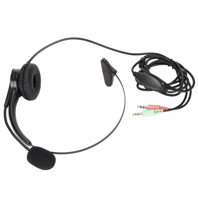 DEWIN Call Center Headphone 3.5mm Noise Cancelling Adjustable Volume Customer Service Headset with Microphone for PC